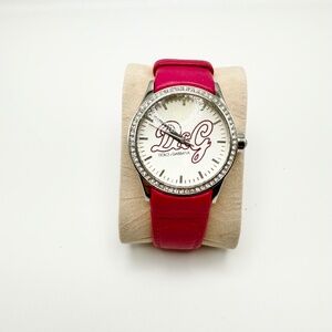 Dolce & Gabbana Fuchsia Crystal Watch | Authentic | New Battery! Great Condition